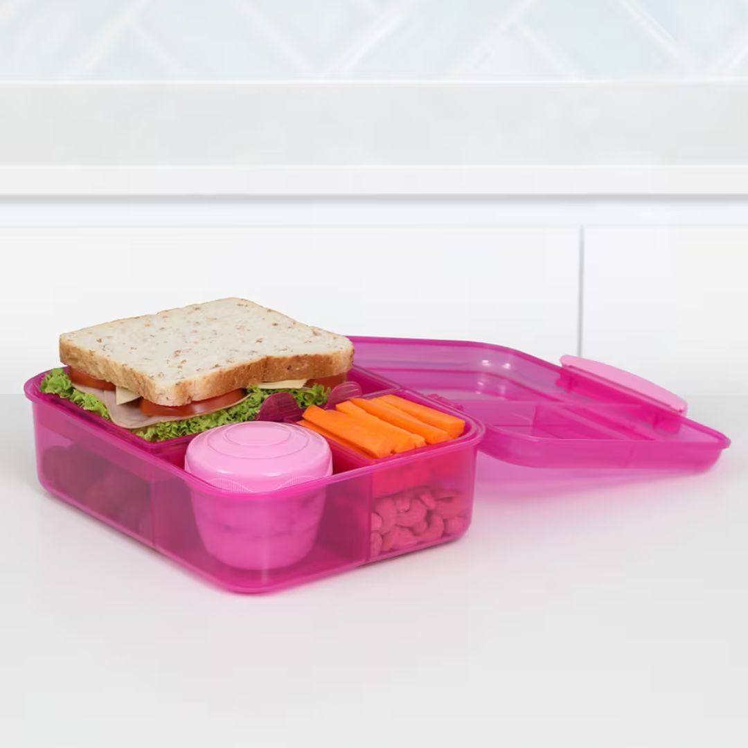 Sistema Bento Lunch With Yogurt Pot Lunchbox 1.65L - Pink