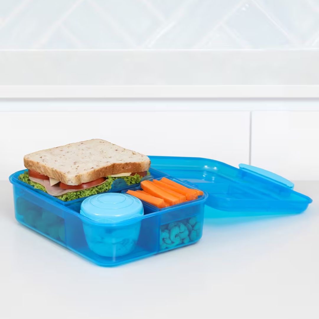 Sistema Bento Lunch With Yogurt Pot Lunchbox 1.65L - Blue