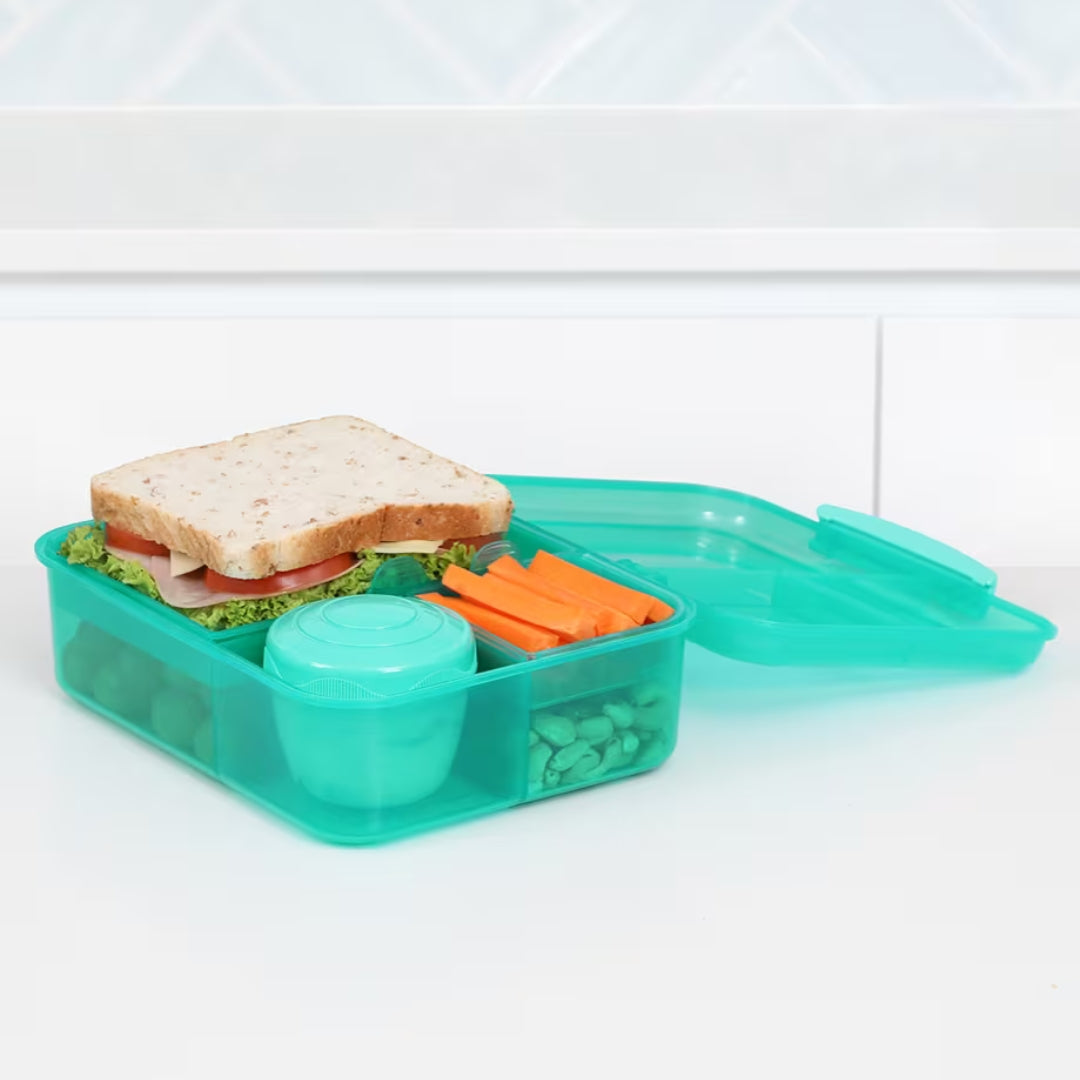 Sistema - Lunch - Bento Lunch With Yogurt Pot Lunchbox 1.65L - Green
