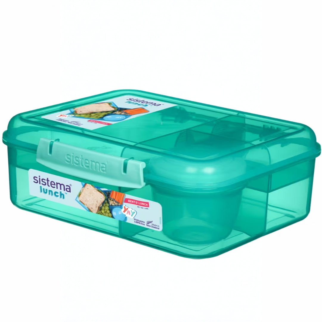 Sistema - Lunch - Bento Lunch With Yogurt Pot Lunchbox 1.65L - Green