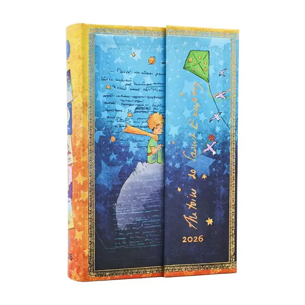 Paperblanks MINI - 12-Month Planner Day Per Page 2026 - 2026 Saint-Exupéry, The Little Prince