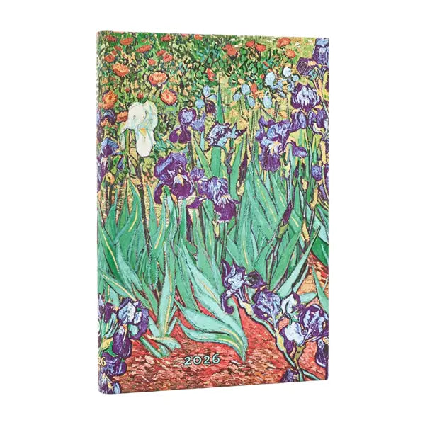 Paperblanks MINI - 12-Month Planner Week To View 2026 - 2026 Van Gogh’s Irises