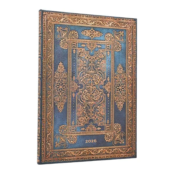 Paperblanks GRANDE - 12-Month Planner Week To View 2026 - 2026 Blue Luxe