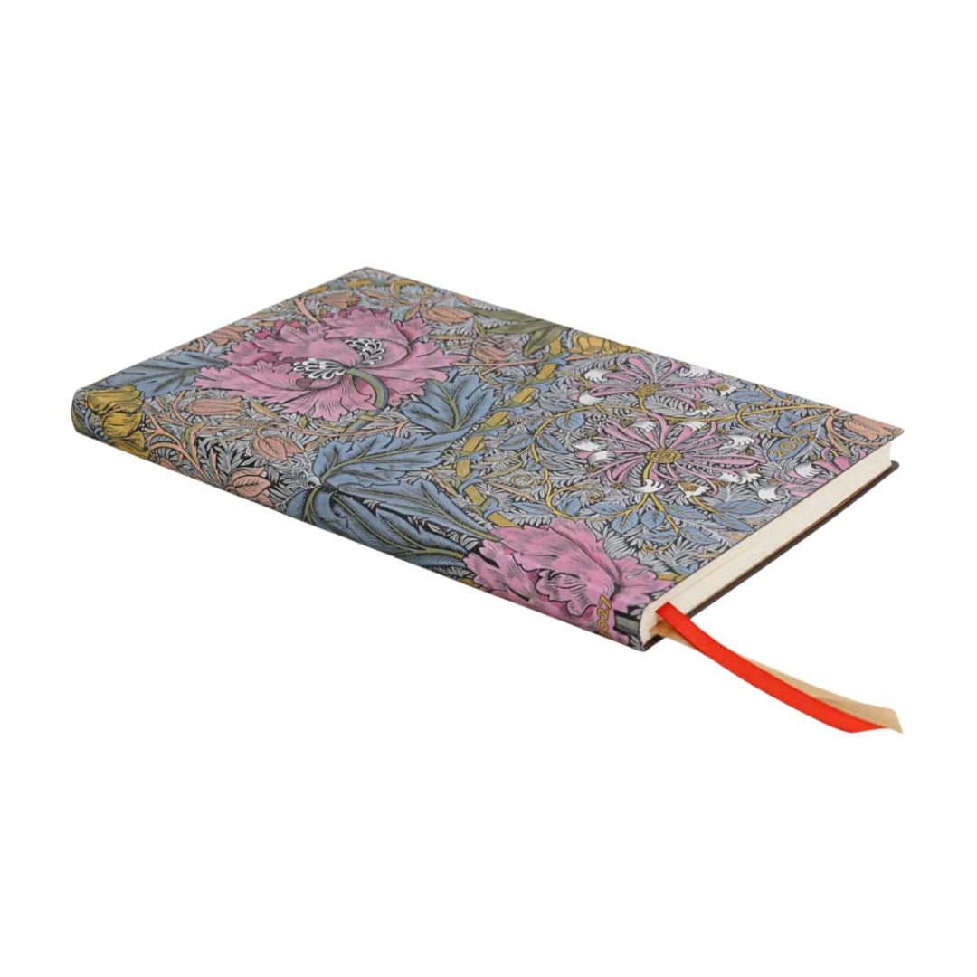 MINI Paperblanks DAILY 12-Month Planner (Diary) - 2027 - Morris Pink Honeysuckle - Hardcover