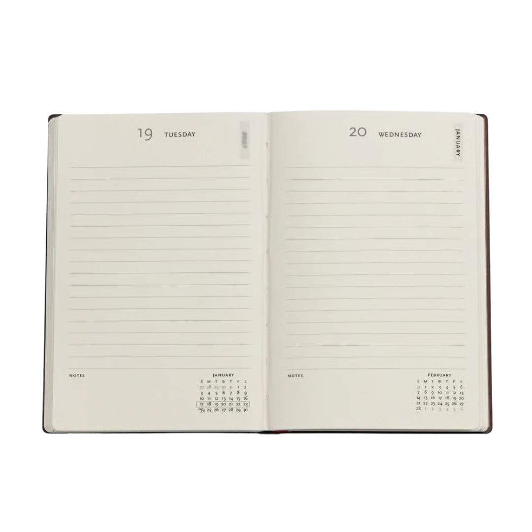 MINI Paperblanks DAILY 12-Month Planner (Diary) - 2027 - Morris Pink Honeysuckle - Hardcover