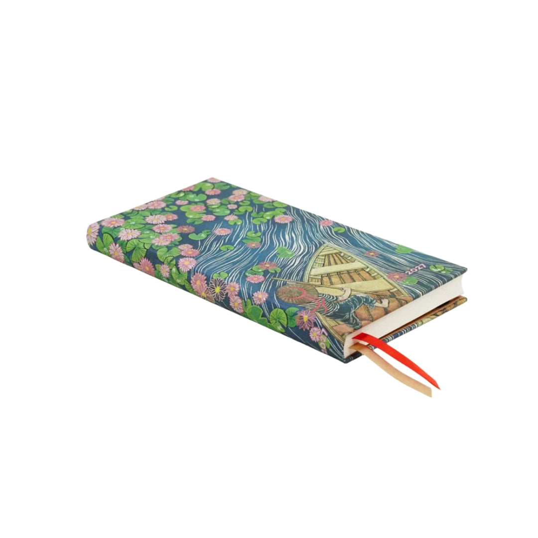 SLIM Paperblanks WEEKLY (H) 12-Month Planner (Diary) - 2027 - Lotus River - Hardcover