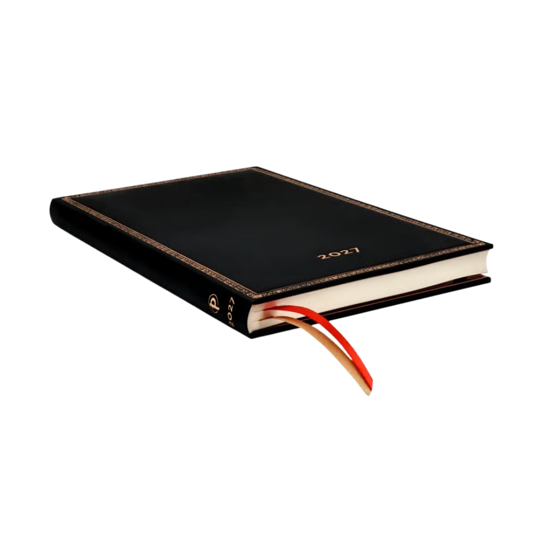 MAXI Paperblanks WEEKLY (H) 12-Month Planner (Diary) - 2027 - Black Edition - Hardcover