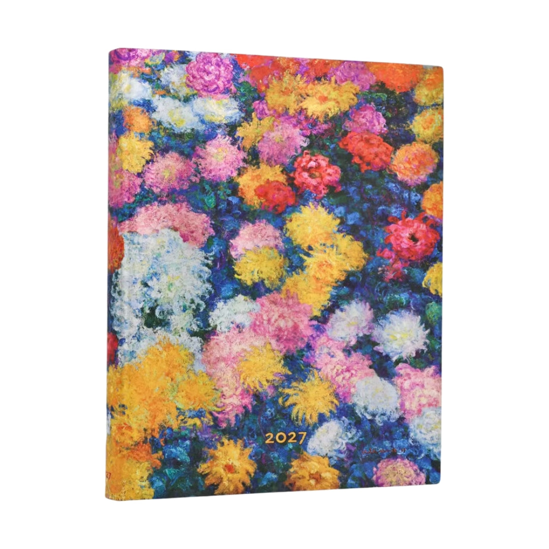 ULTRA Paperblanks DAILY 12-Month Planner (Diary) - 2027 - Monet’s Chrysanthemums - Softcover