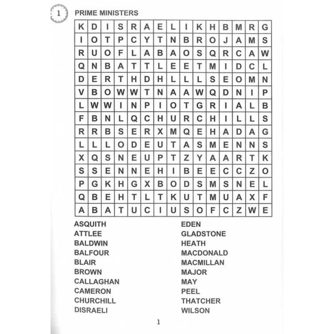 Large Print Word Search - Blue