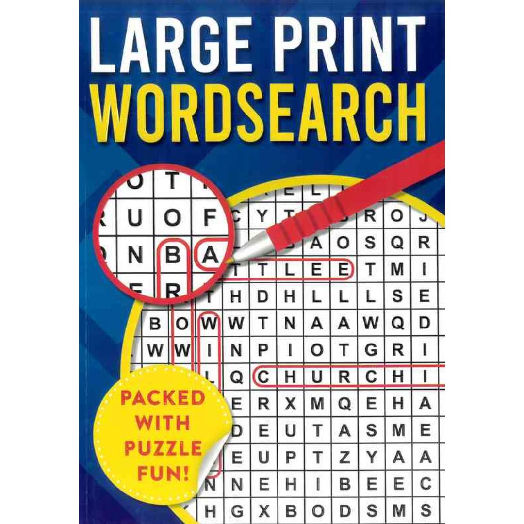 Large Print Word Search - Red