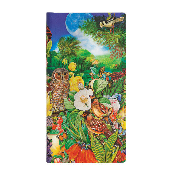 Paperblanks SLIM - Hardcover Journal Lined Notebook 176p - Moon Garden
