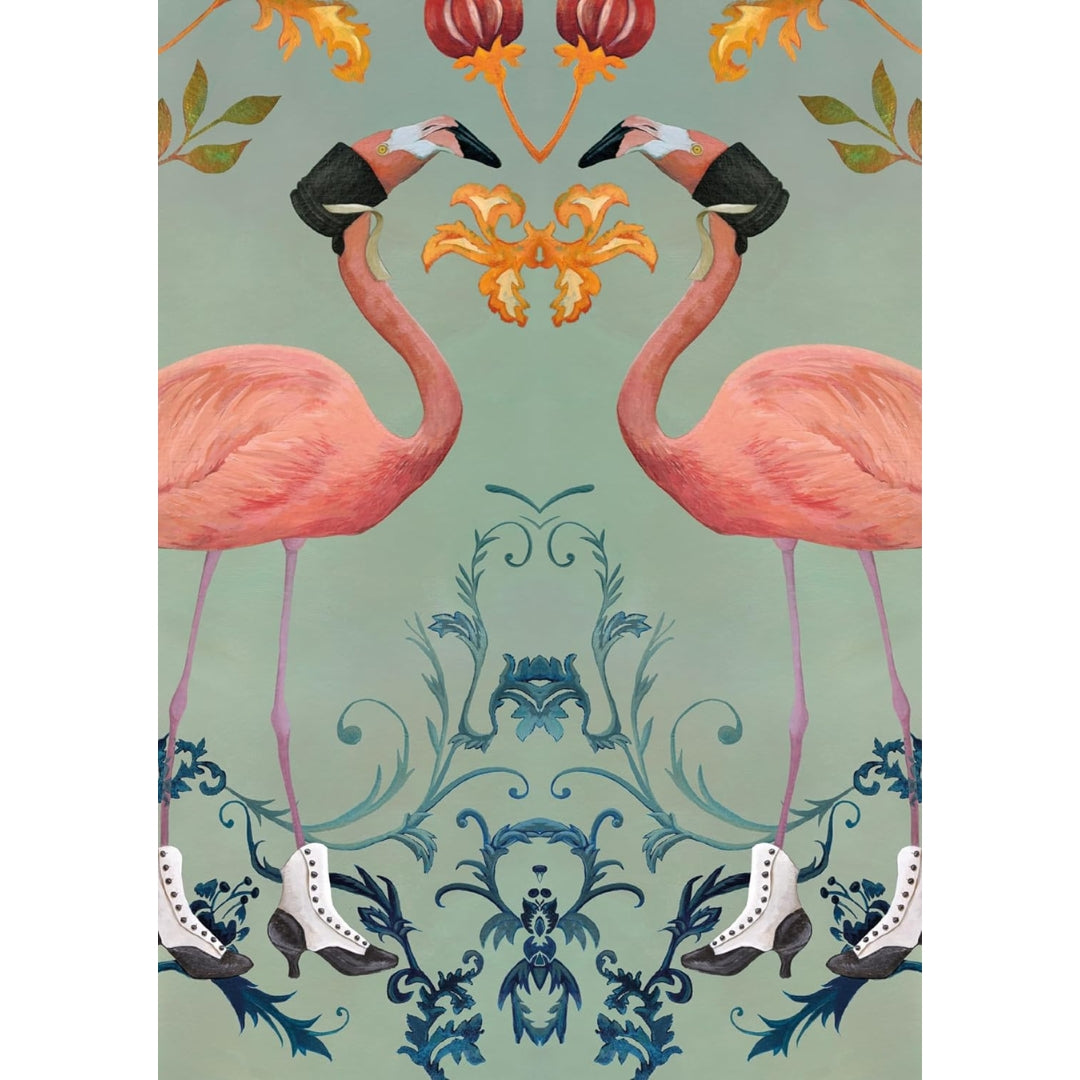 Carousel Lined Notebook 175pgs - Sandrine Chambery Flamingo