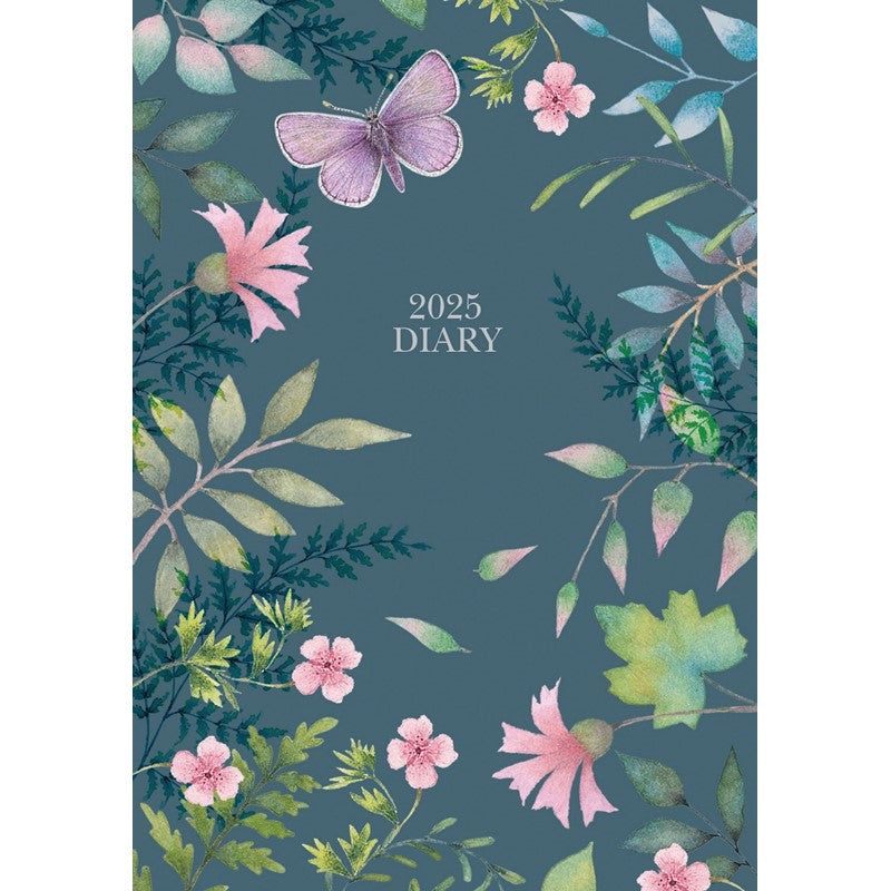 A6 2025 Annual Diary Vintage Garden