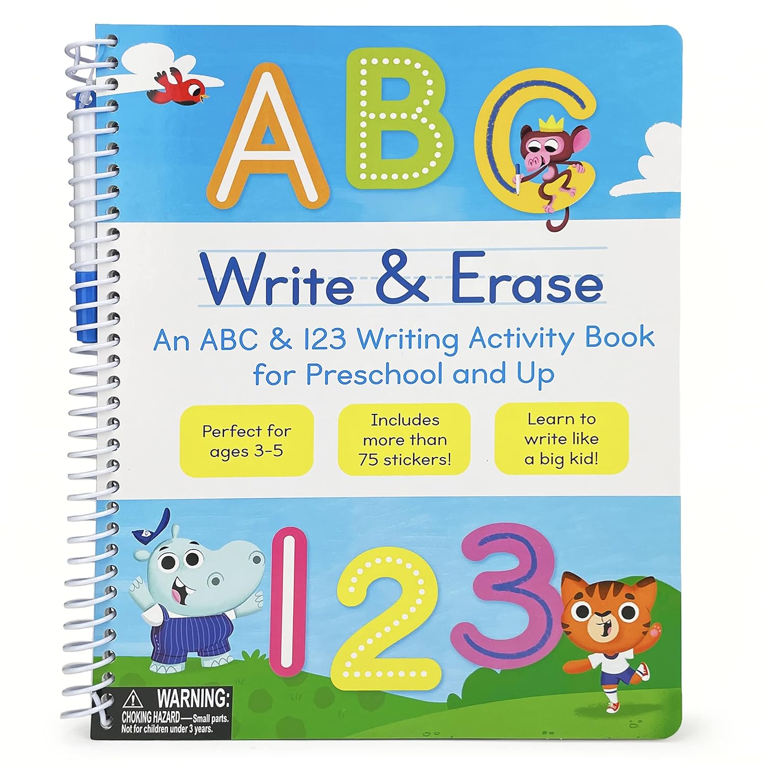 Write & Erase ABC and 123: Wipe Clean Writing & Tracing Workbook Skill