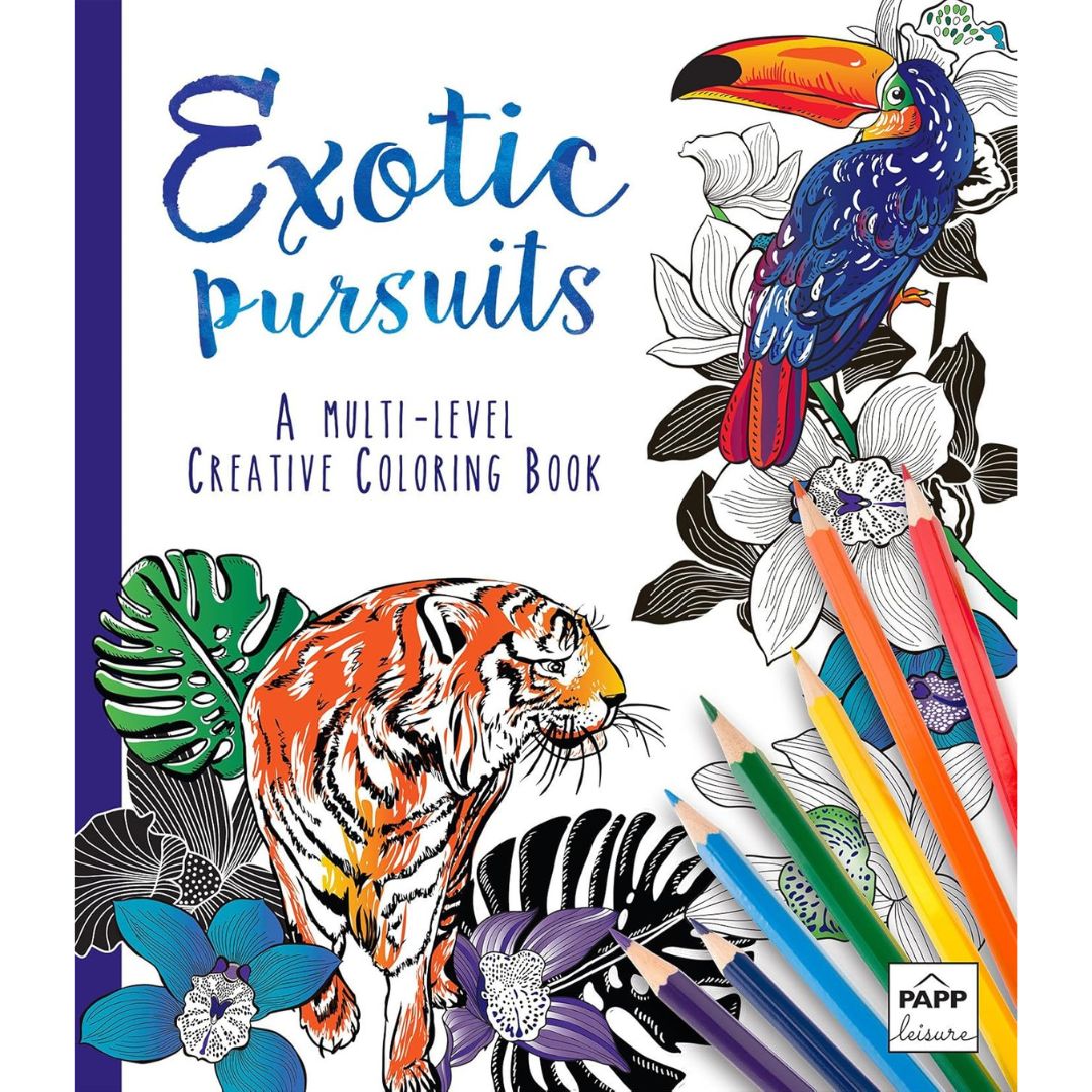 Adult Colouring Book - Exotic Pursuits