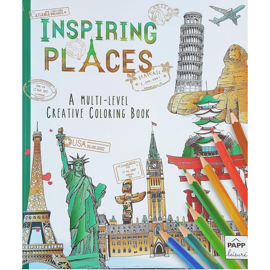 Adult Colouring Book - Inspiring Places