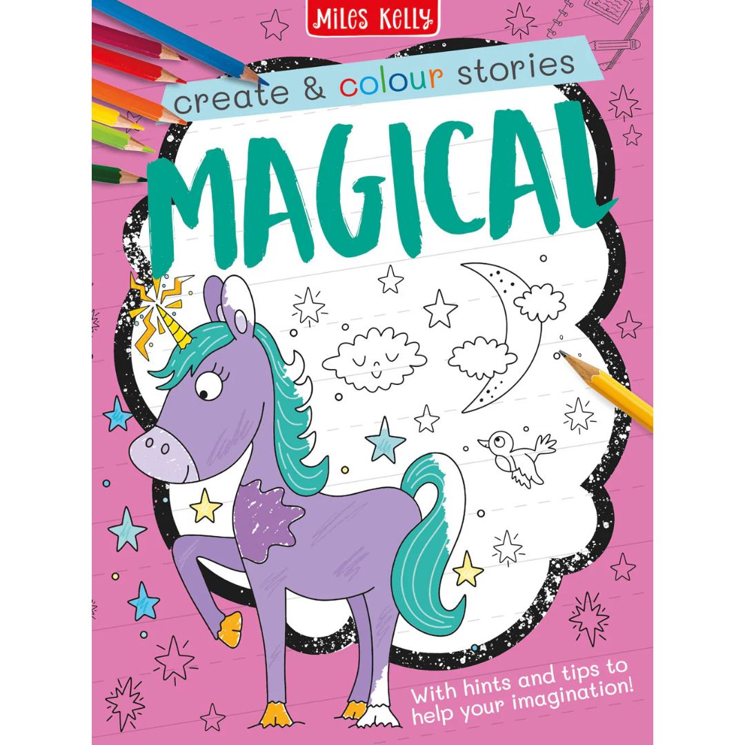 Miles Kelly - Create & Colour Stories: Magical - Paperback