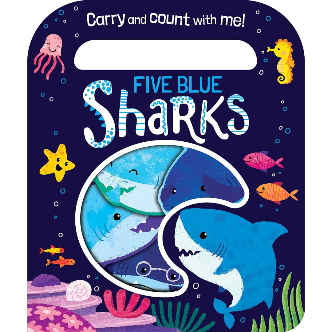 Carry And Count With Me! - Five Blue Sharks - Board Book