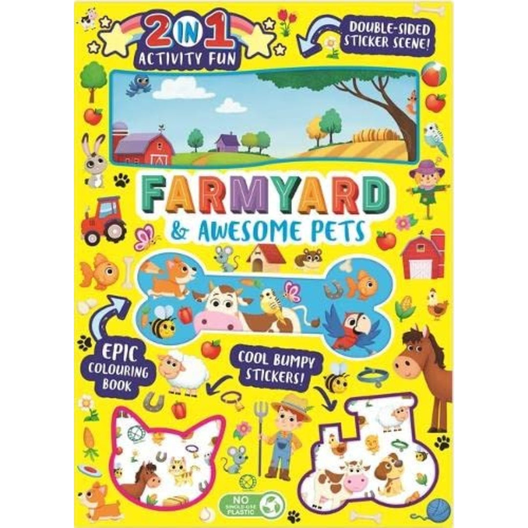 2 In 1 Activity Fun - Farmyard & Awesome Pets