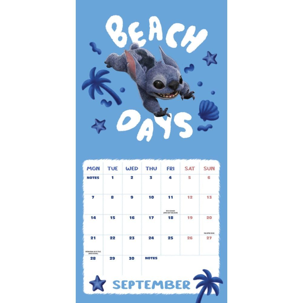 Monthly Square Calendar 2026 - Disney Lilo & Stitch