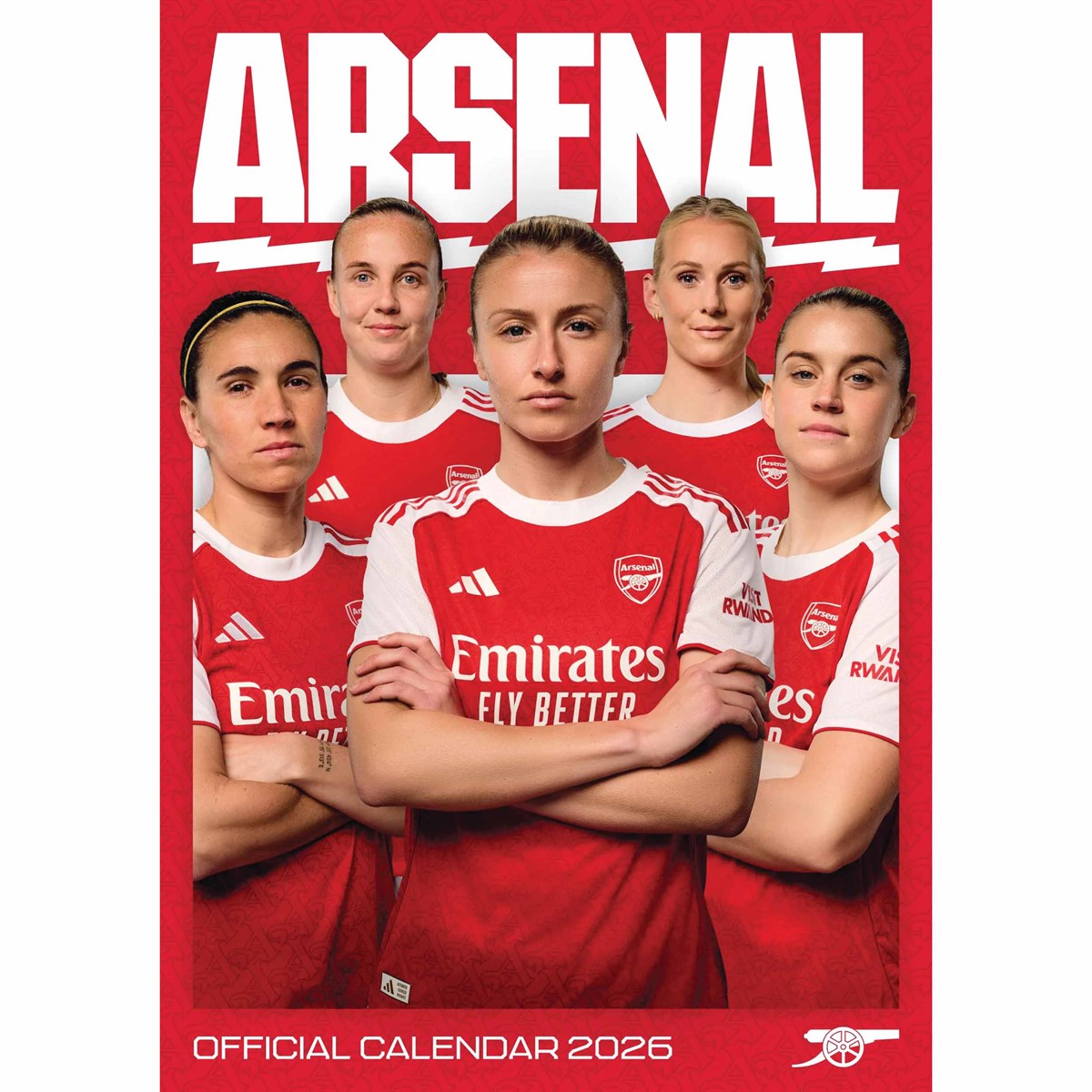 A3 Monthly Wall Calendar 2026 - Arsenal Women