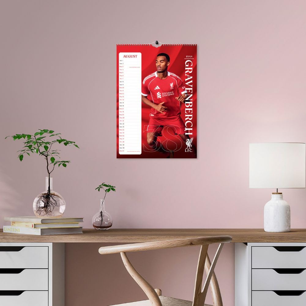 A3 Monthly Wall Calendar 2026 - Liverpool