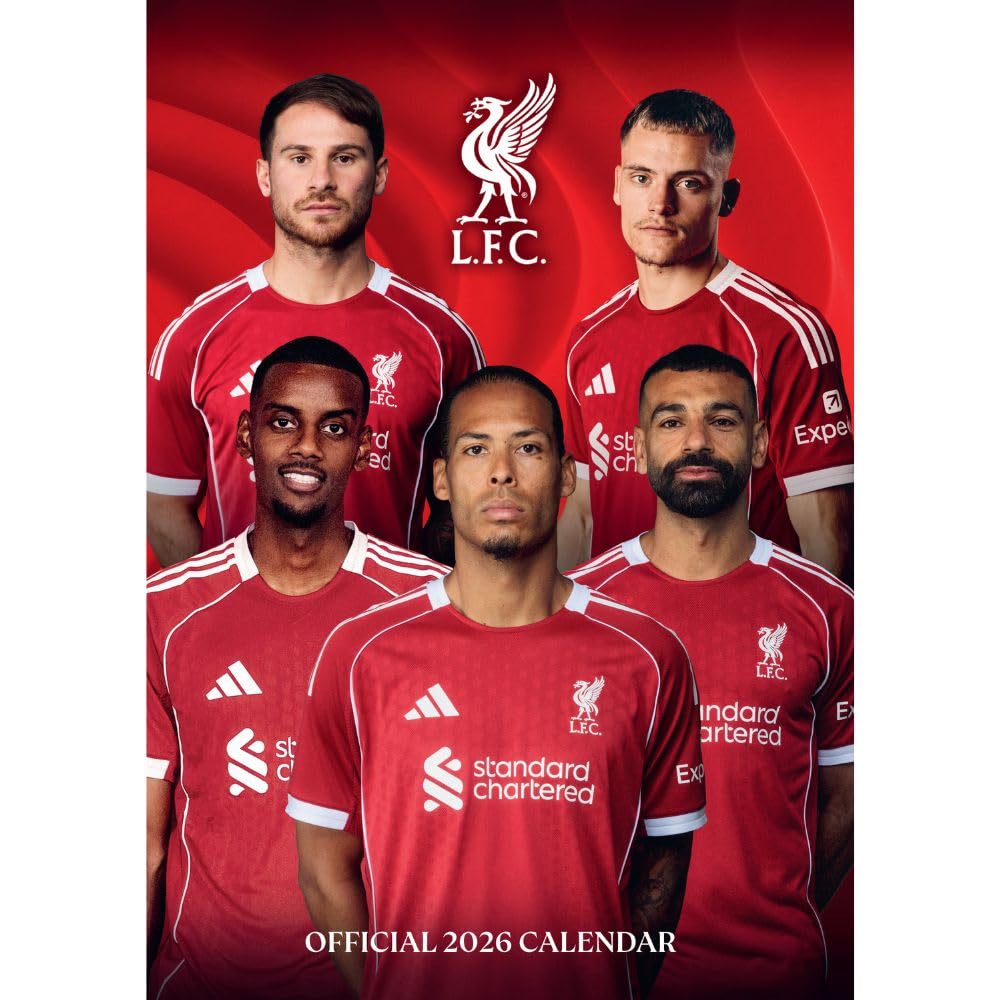 A3 Monthly Wall Calendar 2026 - Liverpool