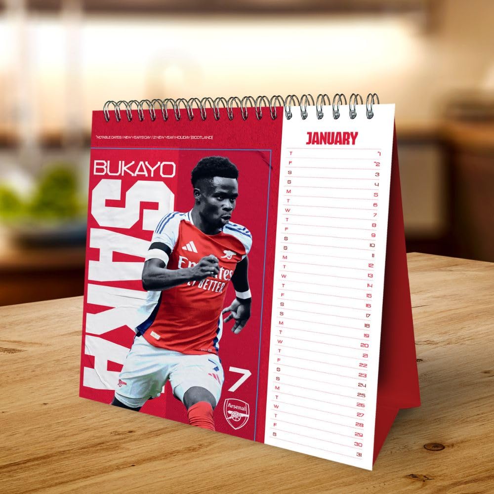 Monthly Desktop Calendar 2026 - Arsenal