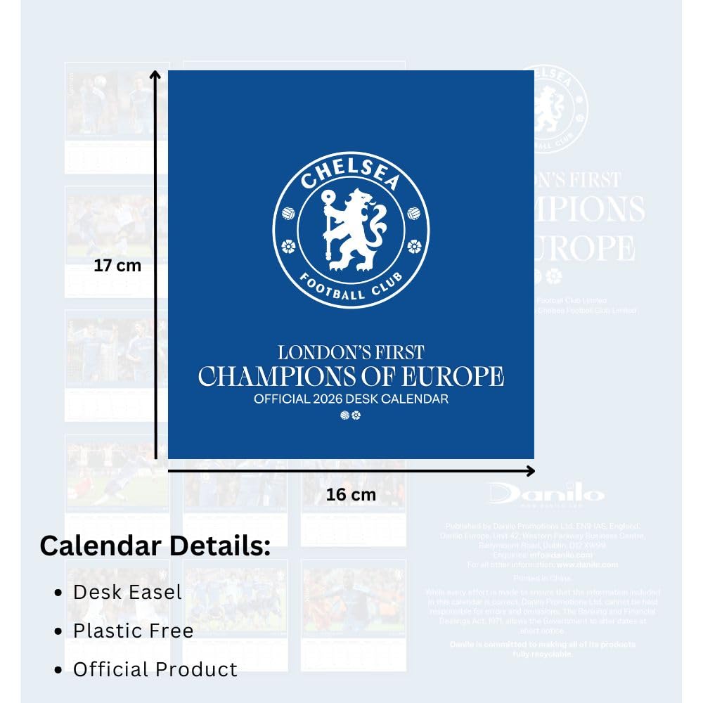Monthly Desktop Calendar 2026 - Chelsea