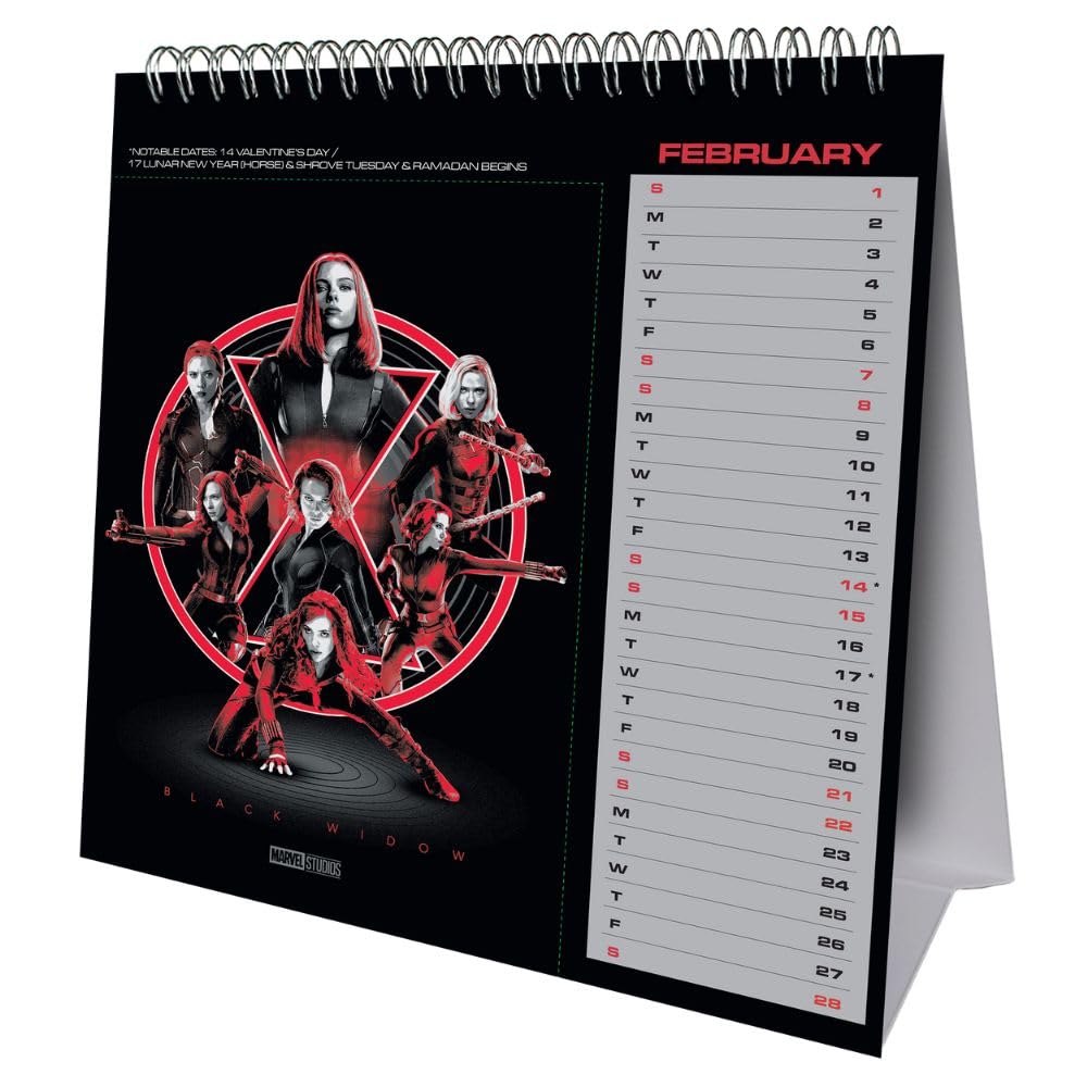 Monthly Desktop Calendar 2026 - Marvel