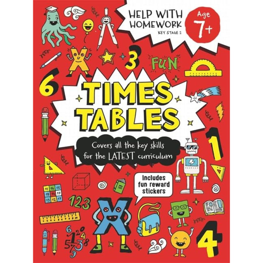 Help With Homework Age 7+ Times Tables Key Stage 2 - Paperback