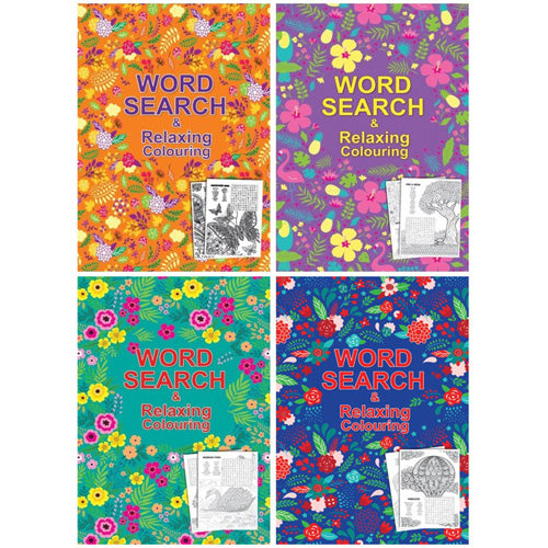 A5 Word Search & Relaxing Colouring x 1pc Assortment