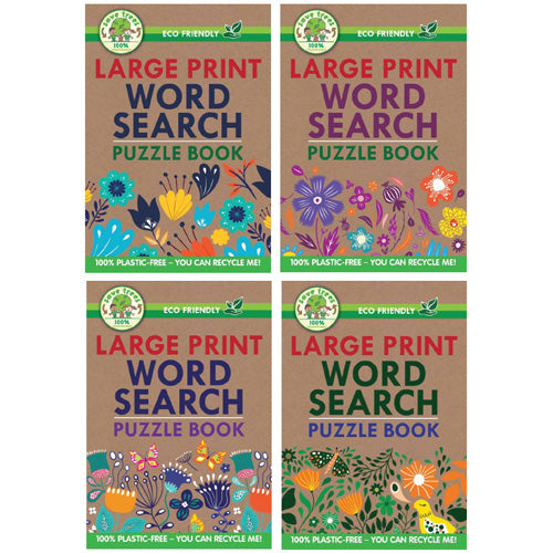 A5 Large Print Word Search Puzzle Book ECO x 1pc Assortment