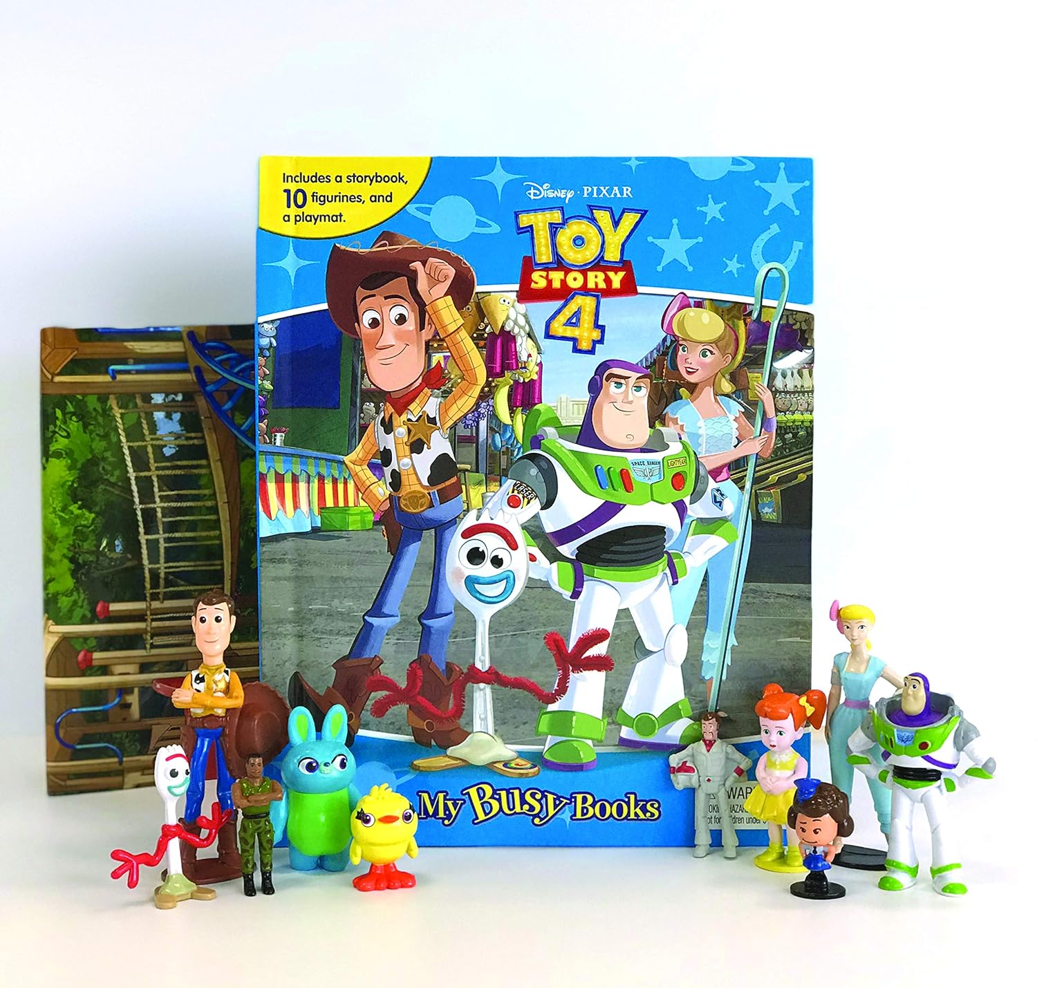 Disney Pixar Toy Story 4 - My Busy Book - 10 Figurines and a Playmat