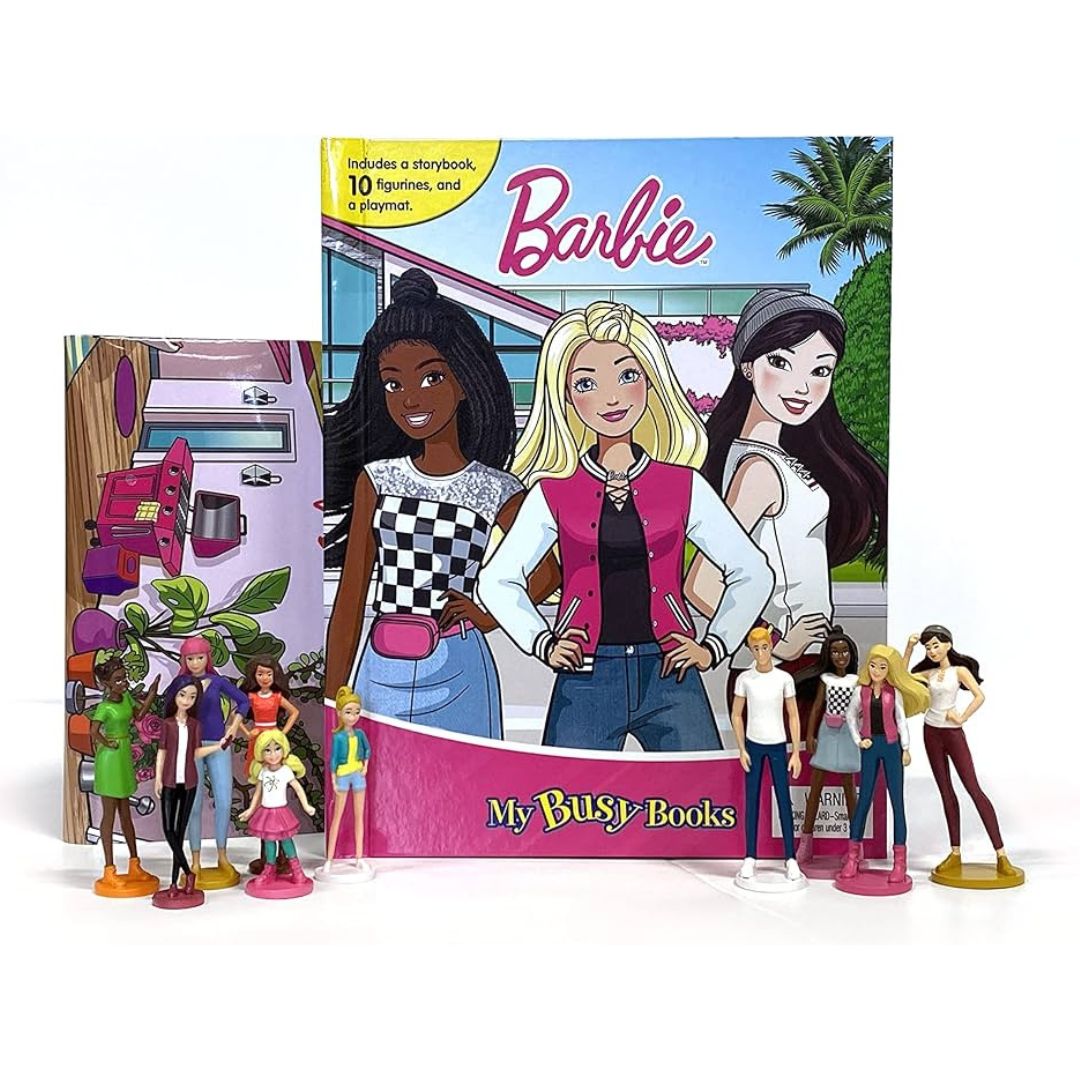 Barbie - My Busy Book - 10 Figurines and a Playmat