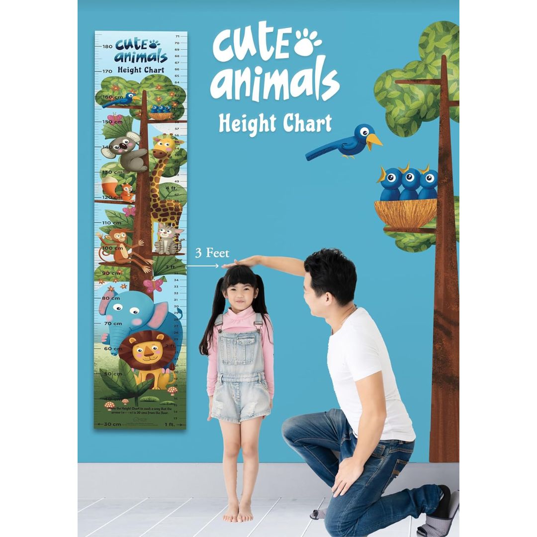 W.H. Height Chart 30 - 180cm - Cute Animals