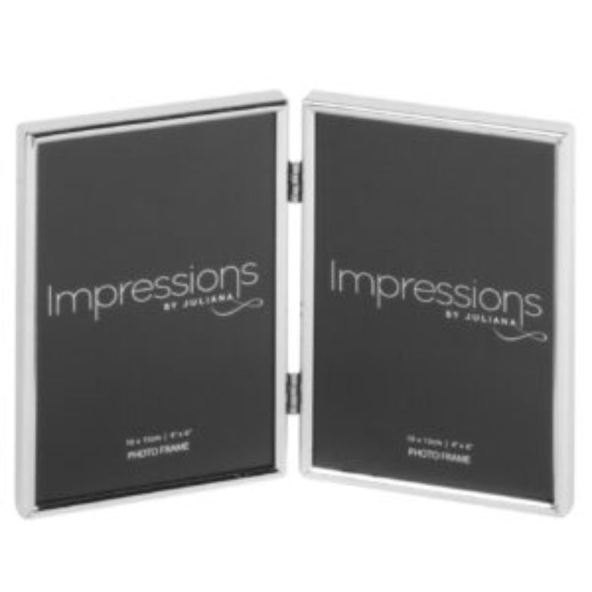 Silver Plated Photo Frame - Double-Foldable Portrait - 10 x 15cm / 4" x 6"