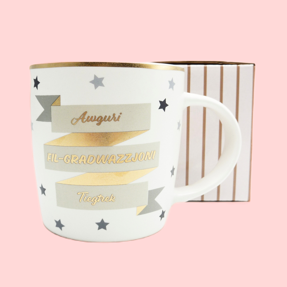 Maltese Ceramic Mug - Fil-Gradwazzjoni
