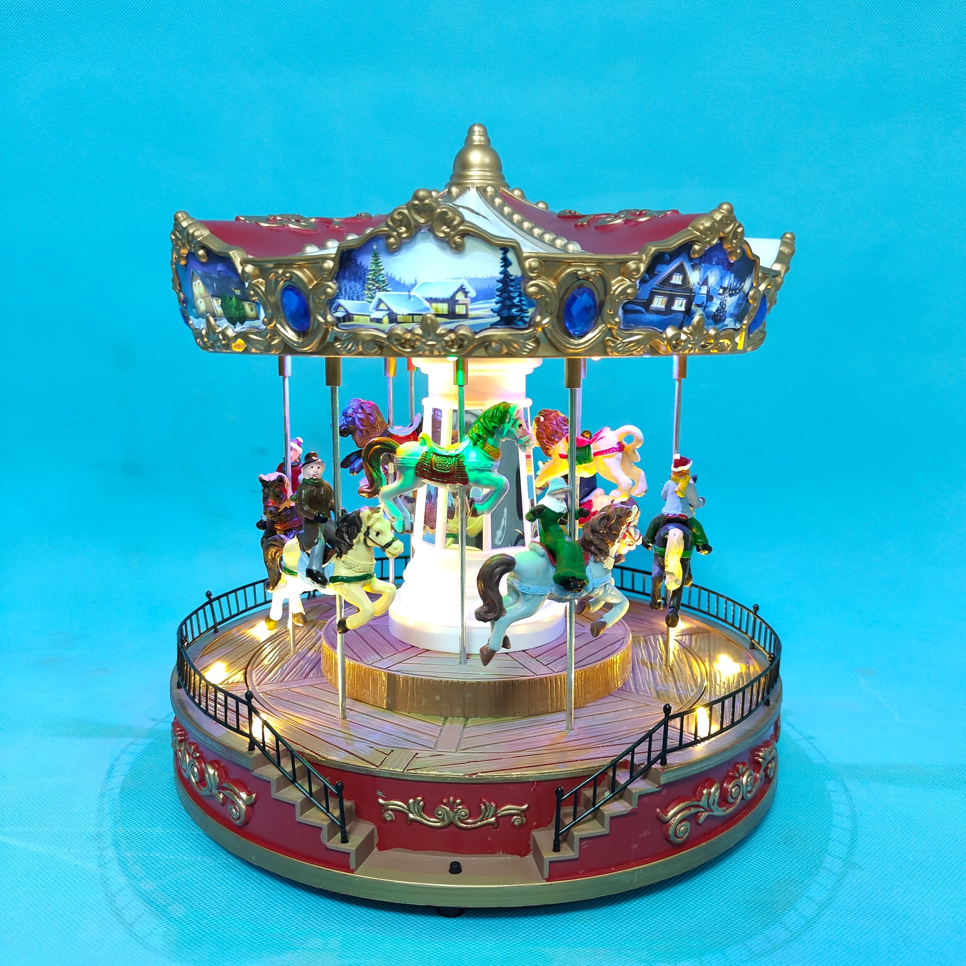 Christmas Carousel With Lights