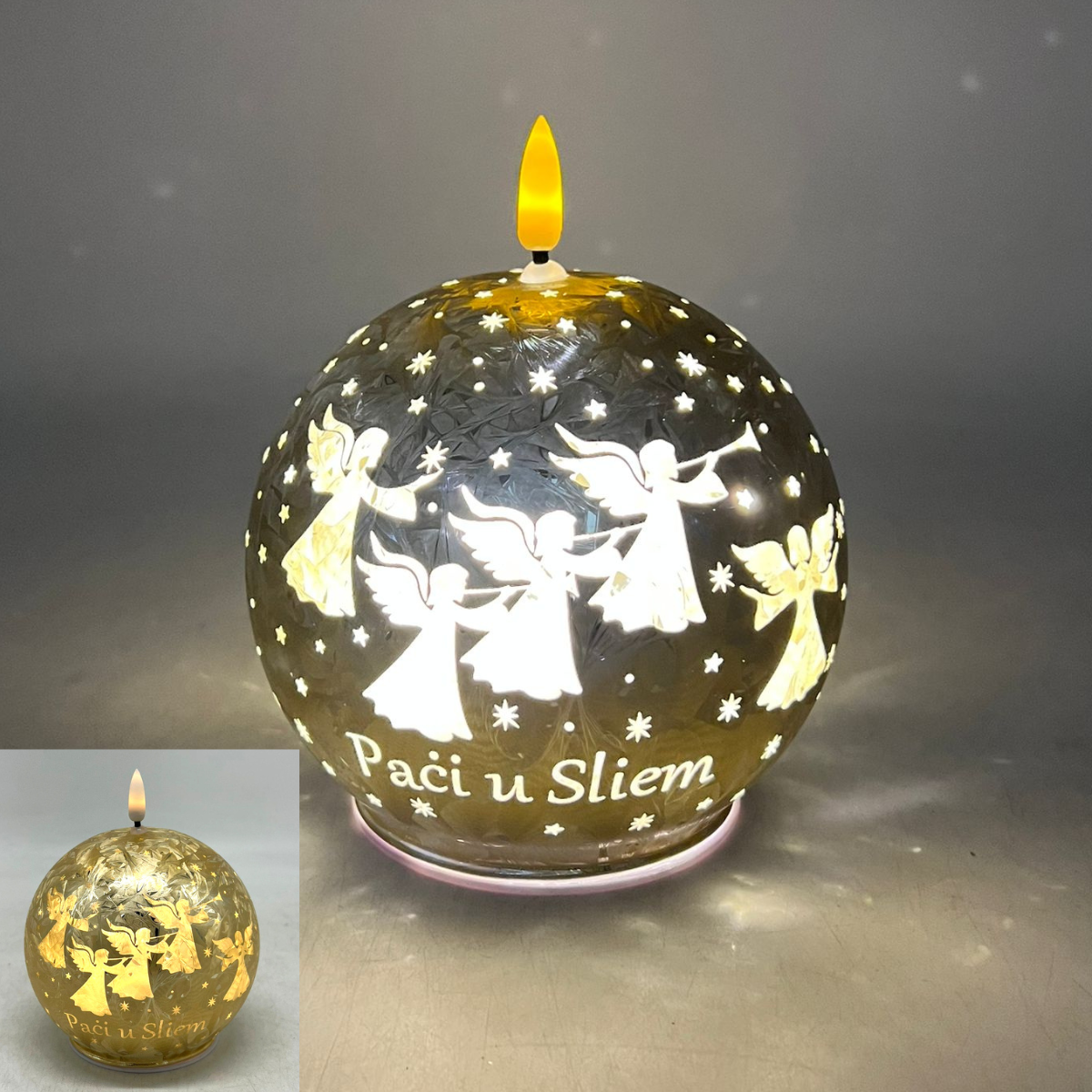 Shudehill Xmas LED Lamp 14cm - Gold Ball