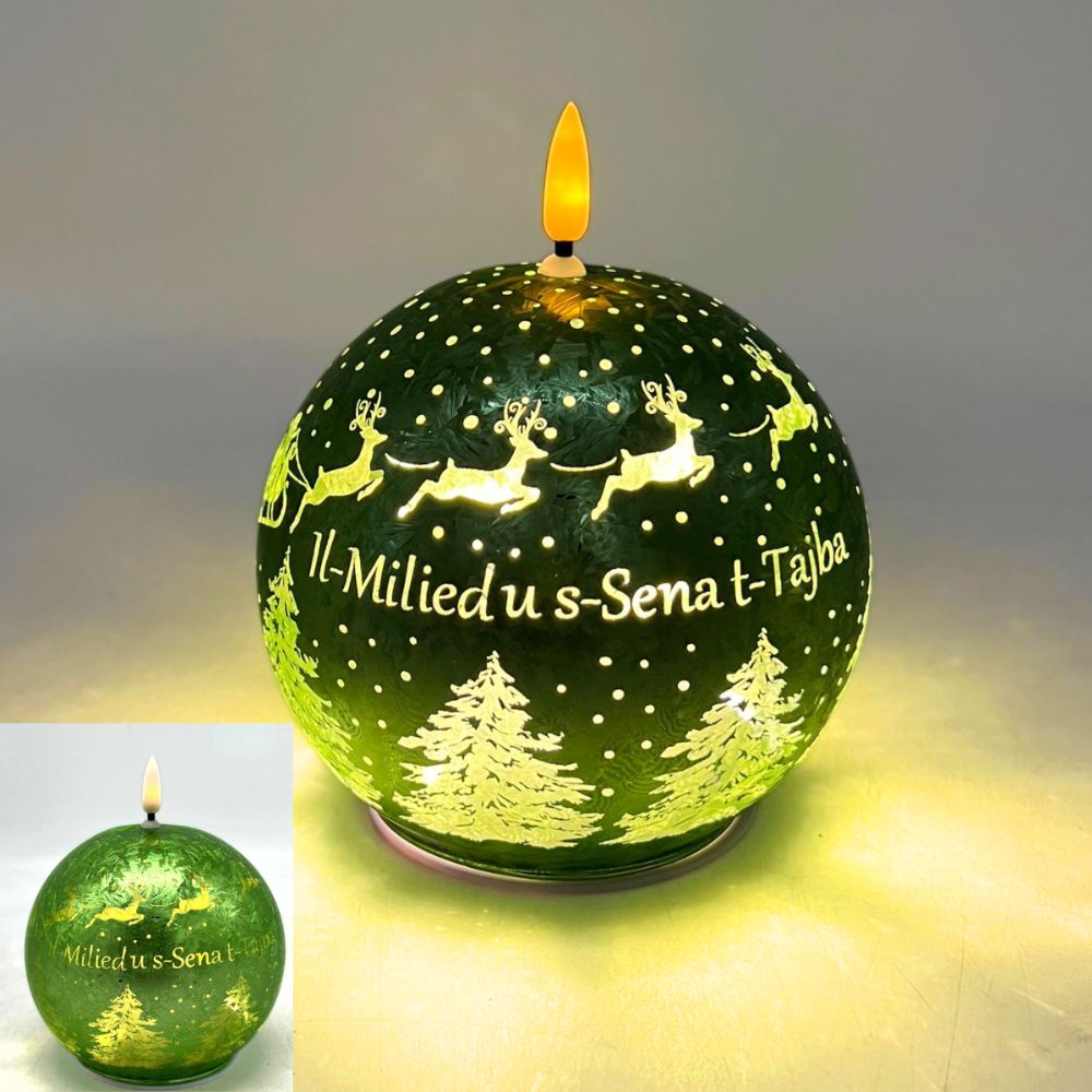 Christmas Malti LED Ball - Green