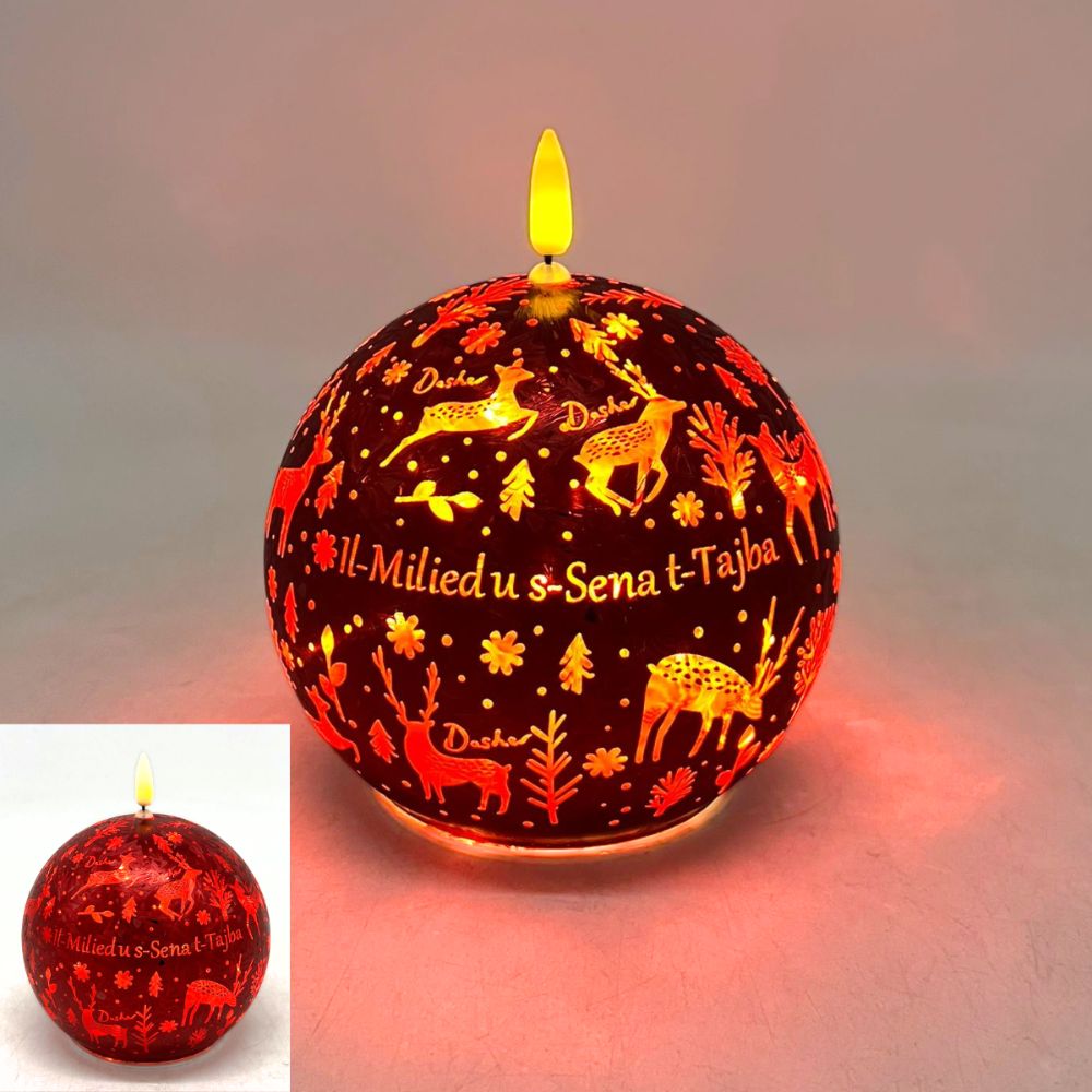 Christmas Malti LED Ball - Red