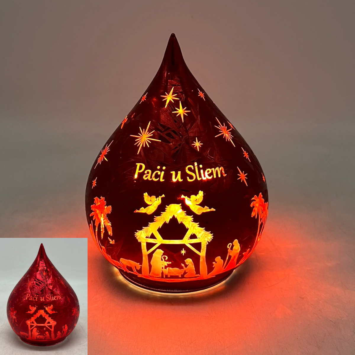 Shudehill Xmas LED Lamp 15cm - Red Cone