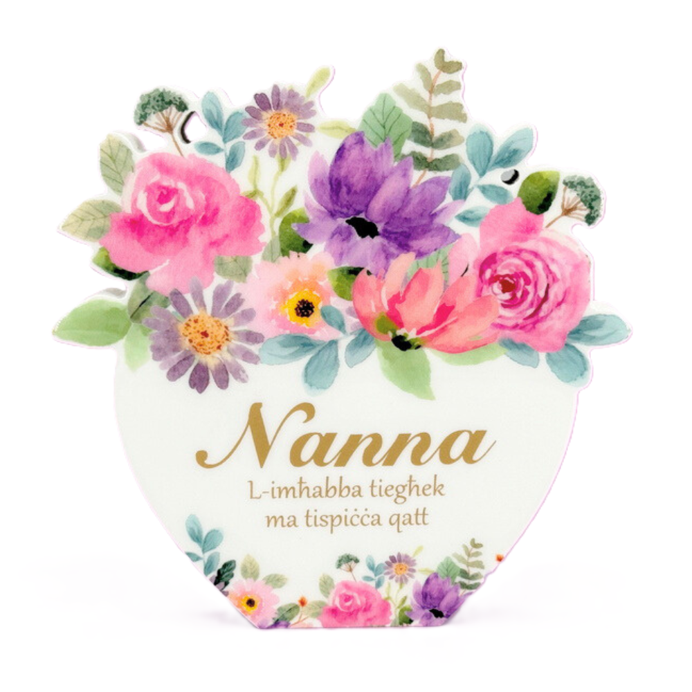 Wooden Plaque Floral Vase 18cm - Nanna