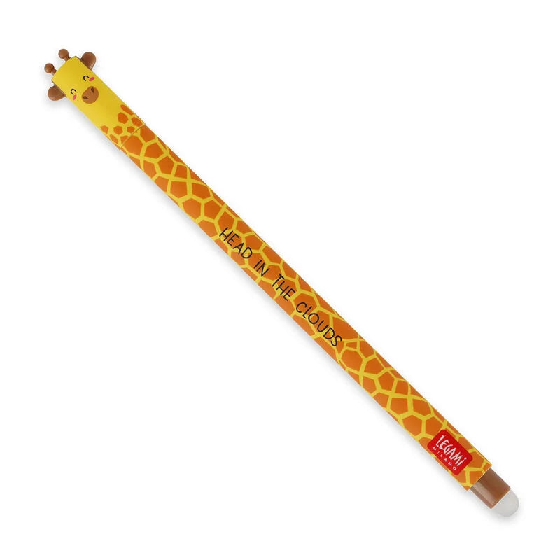 Legami Erasable Gel Pen 0.7mm Black Ink - Giraffes