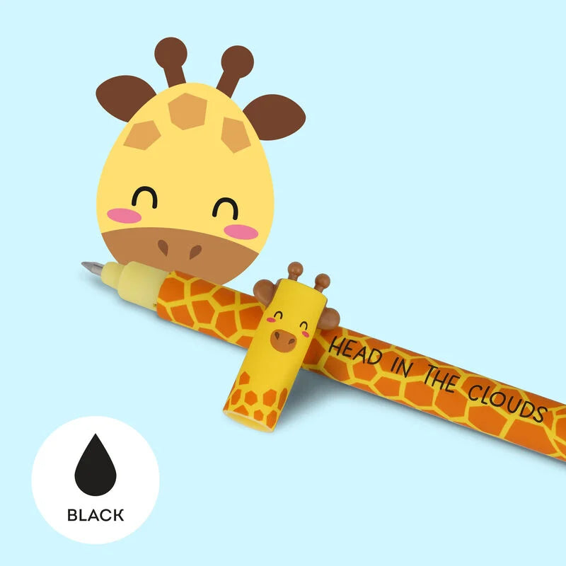 Legami Erasable Gel Pen 0.7mm Black Ink - Giraffes