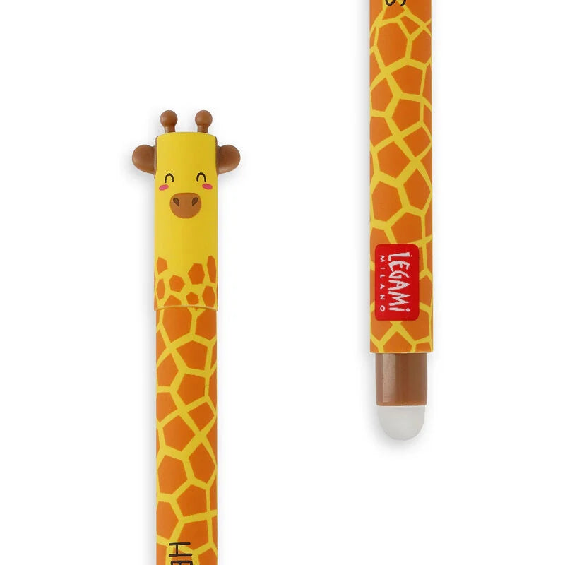 Legami Erasable Gel Pen 0.7mm Black Ink - Giraffes