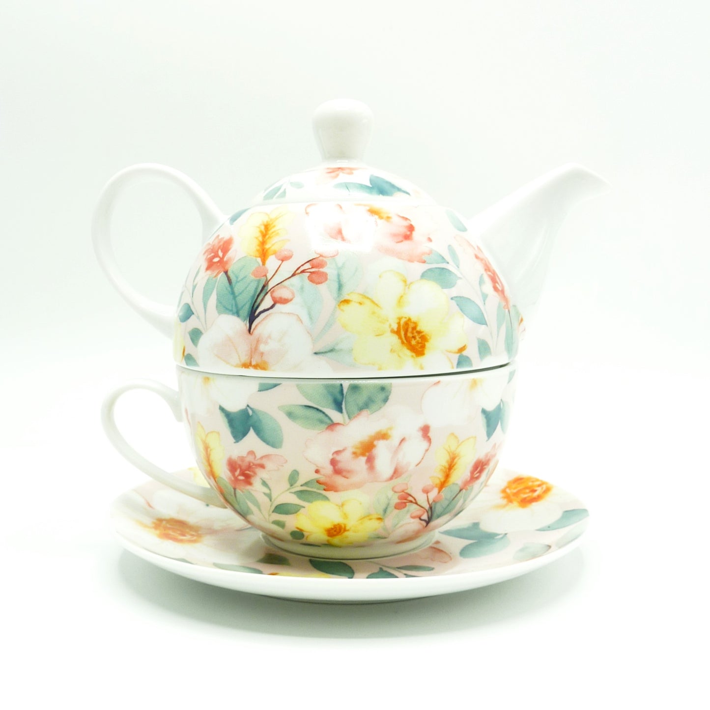 Tea Pot 2 In - Pink/White Floral