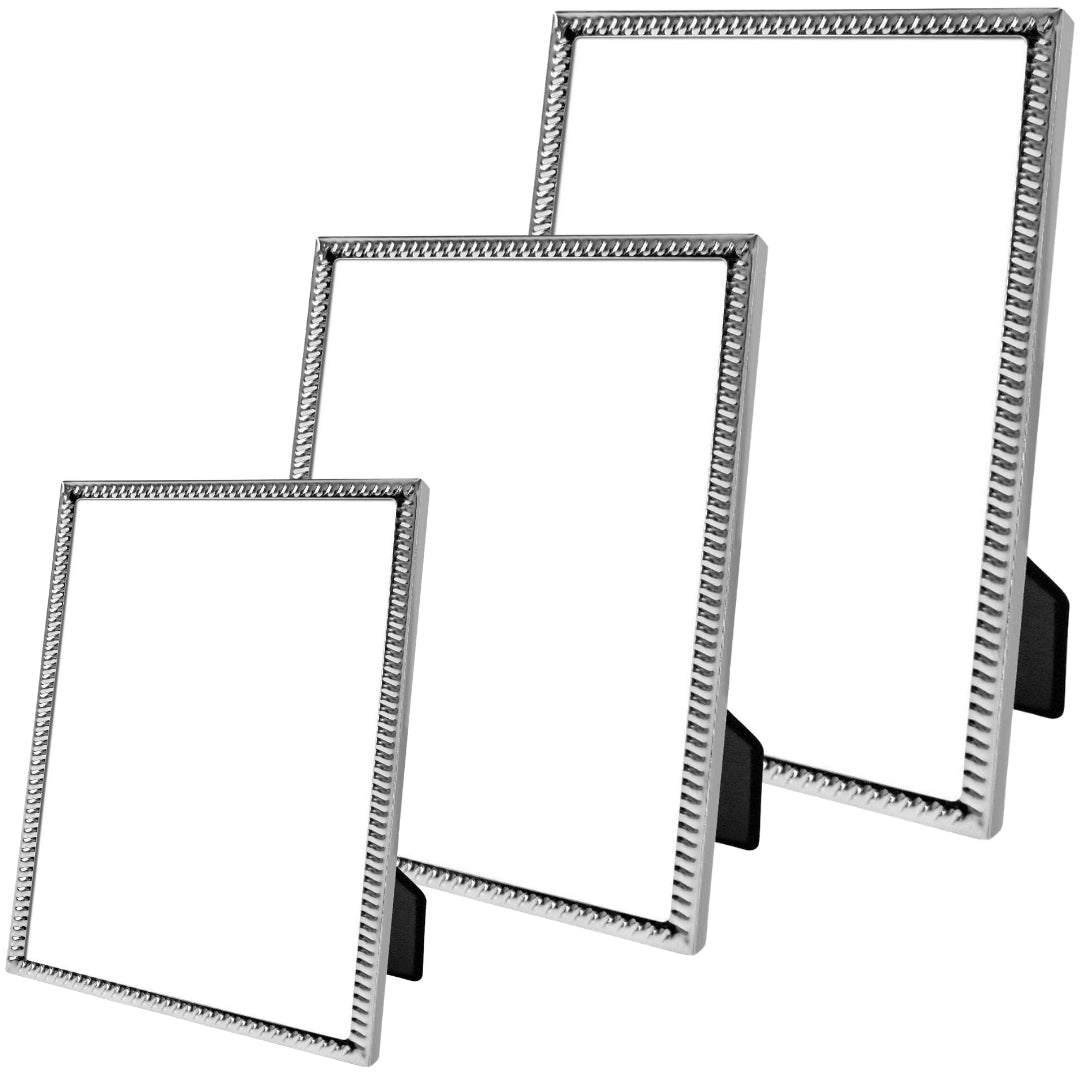 Silver Fine Weave Photo Frame - Various Sizes