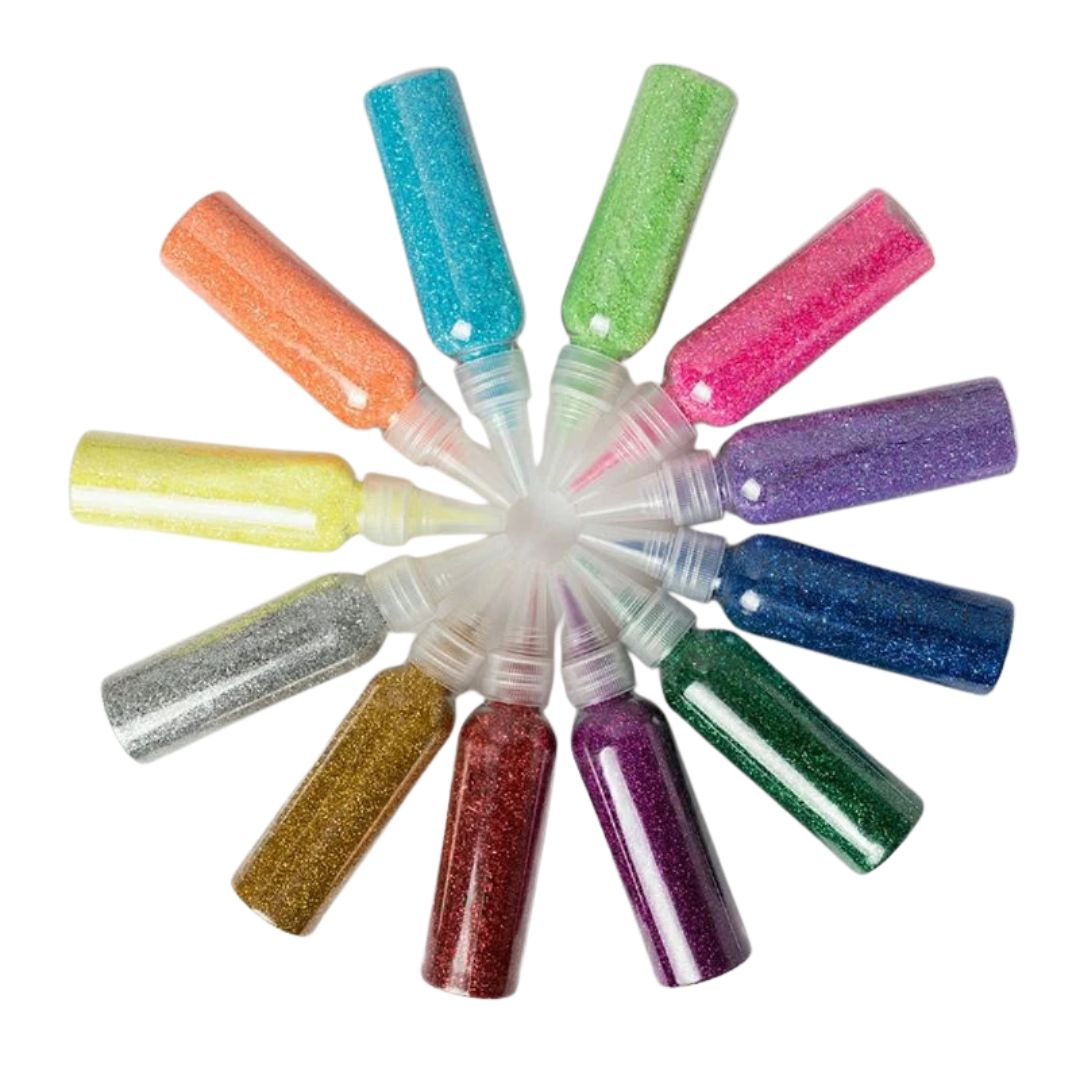 Glitter Powder In Plastic Bottle 30g - Red